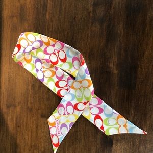 Coach Rainbow Ponytail Scarf